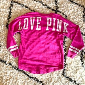 VS Pink crew neck sweater